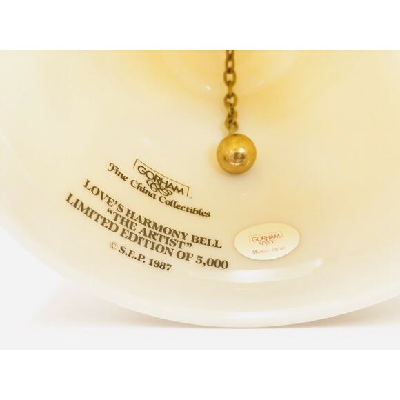 Vintage 1987 Norman Rockwell Gorham Fine China Collectibles The Artist Hand Bell - Picture 8 of 8